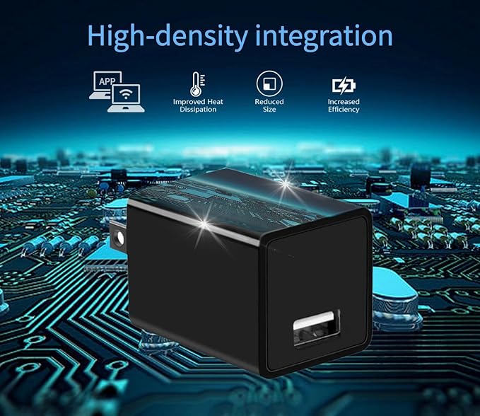 Mini Spy Camera Hidden Detection in USB Charger - HD 1080P Wireless WiFi Nanny Cam, Indoor Home Security Camera with APP Remote Viewing, Motion Detection Alert for Baby/Pet Monitoring