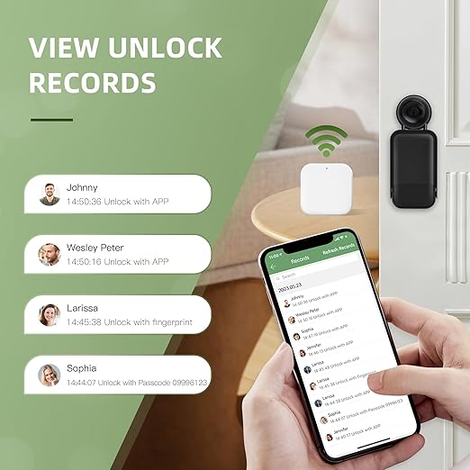 Moquin G2 WiFi Gateway for Remote Control, Wi-Fi Bridge Compatible with Alexa Voice-Controlled, Suitable for TTLock App Key Boxes