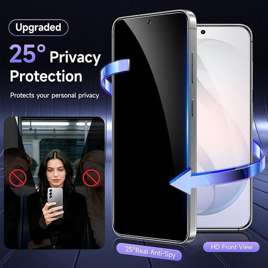Asstar 2 Pack for Samsung Galaxy S26+/S26 Plus Privacy Screen Protector, 25° Anti Spy 9H Tempered Glass for S26+/S26 Plus, Fingerprint Unlock Support, Full Coverage, Case Friendly, Easy Install, Anti-Scratch