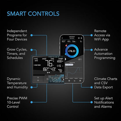 AC Infinity AIRTITAN T3, Ventilation Exhaust Fan 6" with WiFi Temperature Humidity Controller, EC Motor for Crawl Space, Basement, Garage, Attic, Hydroponics, Grow Rooms