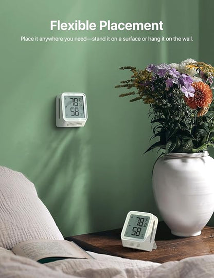 X-Sense Wi-Fi Thermometer Hygrometer with LCD, 3 Sensors & Base Station | LCD Digital Sensors Track Temp and Humidity with App Alerts and Data Export at No Cost for Home, Basement, and Wine Cellar