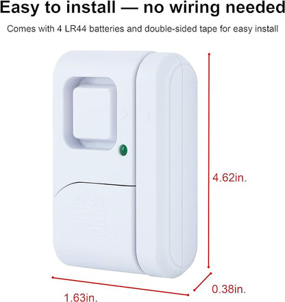 UltraPro Personal Security Window and Door Alarm, 1 Pack, Wireless Chime | DIY Protection, Burglar Alert, Easy Installation, Home Security, Ideal for Home, Garage, Apartment, White, 56789