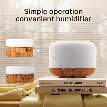 Yogin 500ml Essential Oil Diffuser with Remote Control,Timer & Auto-Off Safety, Smart Ultrasonic Aromatherapy Diffuser