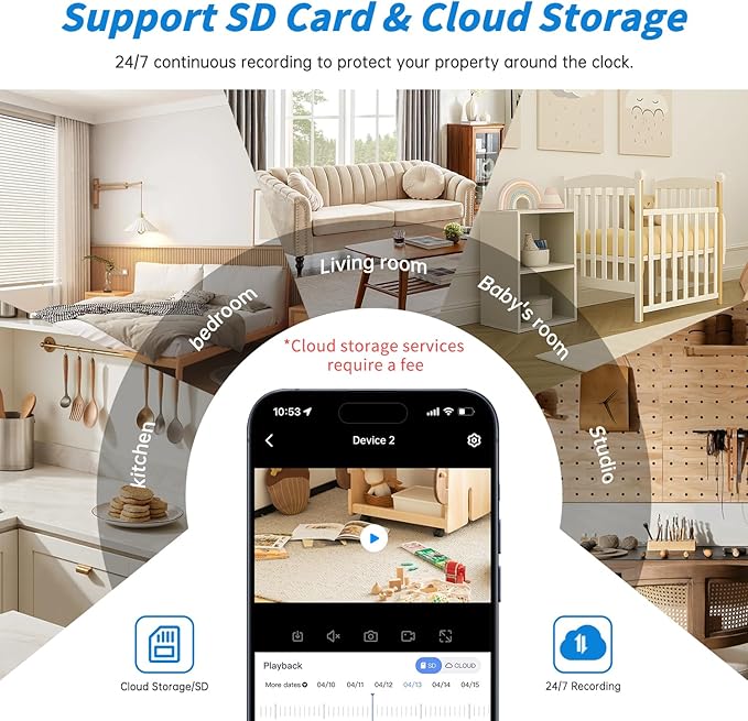 Light Bulb Security Cameras,5MP & 360° PTZ Light Bulb Camera Outdoor, 5G&2.4G Light Bulbs Camera,AI Motion Detection,Color Night Vision,2-Way Talk,Cloud/TF Storage,Compatible with Alexa