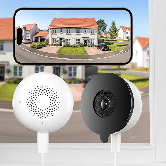 3MP 2K Window Camera 2 Pack with Starlight Color Night Vision