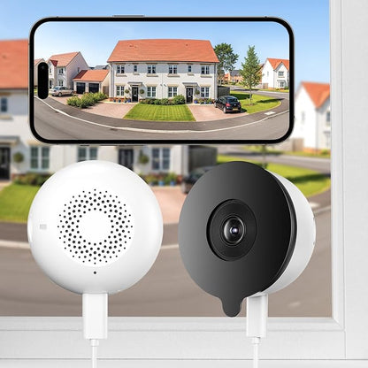 3MP 2K Window Camera 2 Pack with Starlight Color Night Vision