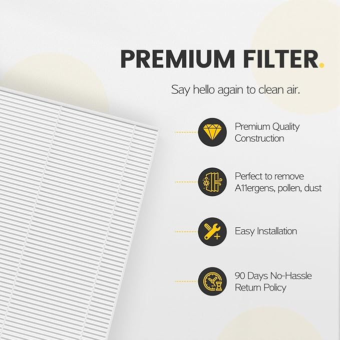 HPA300 Filter Replacement Compatible with Honeywell HEPA Air Purifier HPA300 Series, HPA300, HPA304, HPA8350, HPA300VP, HPA3300b, HPA5300