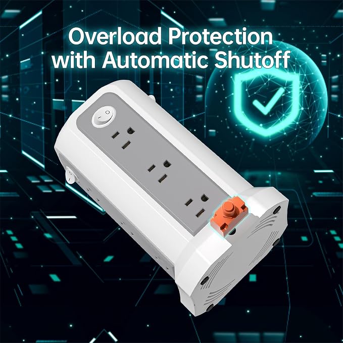 2PS Surge Protector Power Strip Tower 10FT（4A1C with PD18W USB C Port