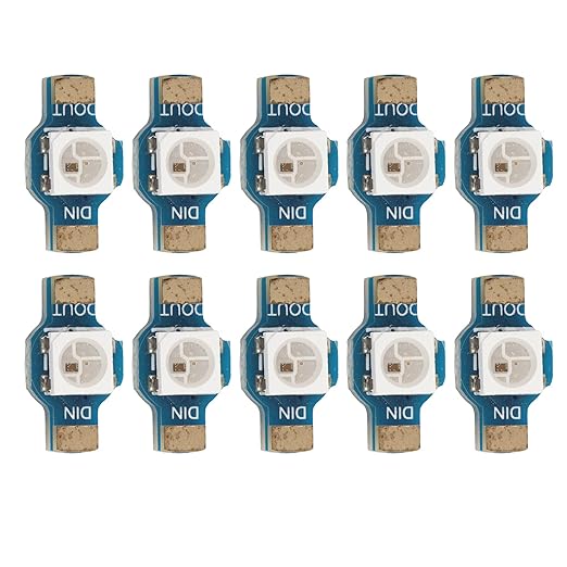 10Pcs LED Module, High Brightness Smart RGB LED, Energy Saving Lightweight Decorative Back Light, Individually Addressable LED Light Module 5V