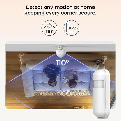 Home Security System - Alarm 5-Piece Kit Compatible with Alexa,Tuey and Smart Life (No Contract) (5 Pack Alarm System)