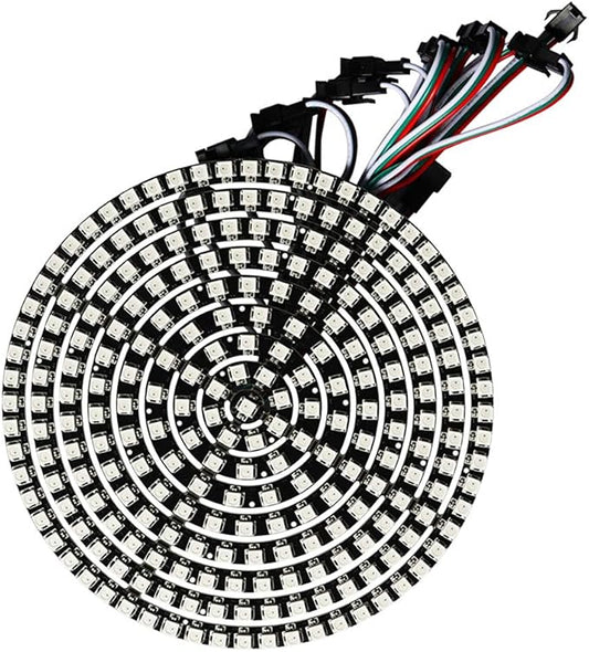 241 LEDs 9 Rings WS2812B 5050 RGB LED Ring Lamp Light Individually Addressable Full Dream Color DC5V with Mini Controller