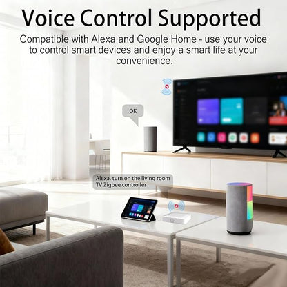 Tuya ZigBee 3.0 Hub/Wireless Gateway (Only 2.4Ghz), WiFi Smart Home Bridge Remote Controller,Work with Tuya ZigBee Smart Device, White