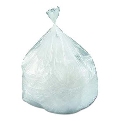 Inteplast Group IBS VALH2433N8 HDPE Can Liner, 12-16 Gallon, 24" x 31", 0.27 Mil, Star Seal, Natural, 1000 Pack (20 Rolls of 50 Bags)