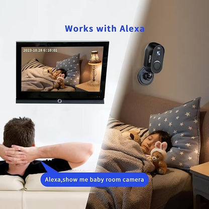 LETSCEE Cameras for Home Security Outdoor Indoor,Security Cameras Wireless Outdoor Battery Rechargeable WiFi,2K Night Vision, Motion Detection,No Month fee SD Card/Cloud Storage,Weather Proof