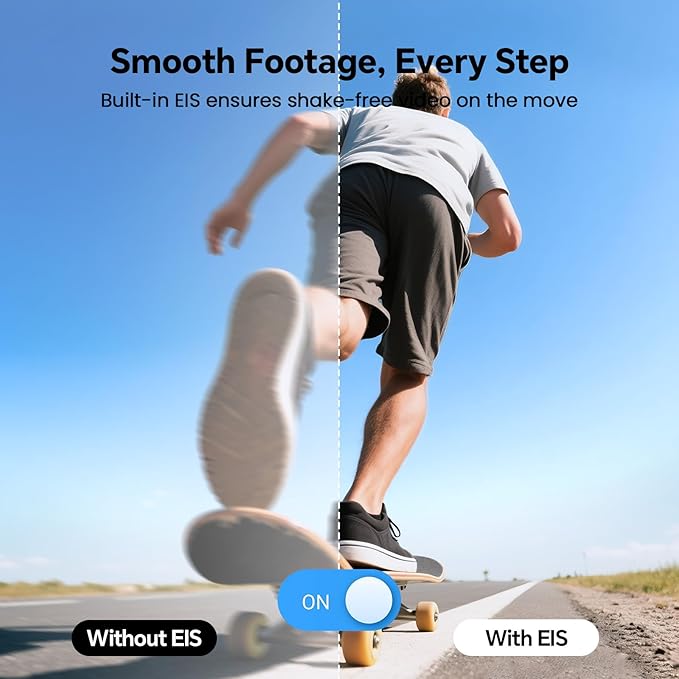 BOBLOV 5K Body Camera with Microphone, W5 Vlogging Camera, 5K/15FPS and 4K/60FPS with 270° Rotating Lens, External Mic Support, Clip/Strap Options, EIS Stabilization for Meeting, and Daily Use (64GB)