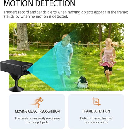 Mini WiFi Camera, Wireless Camera, Nanny Cam for Home, Indoor Security Camera, | True 1080P HD，Bluetooth Fast Pairing | Works with/Without WiFi for Baby/Pet/Nanny Monitoring