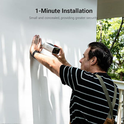ANSQUE Solar Security Cameras Wireless Outdoor, 4-Cam-Kit, 2K Home Security Camera System, 365-Day Battery Life, No Subscription Fee, Easy to Install, Color Night Vision, Local Storage