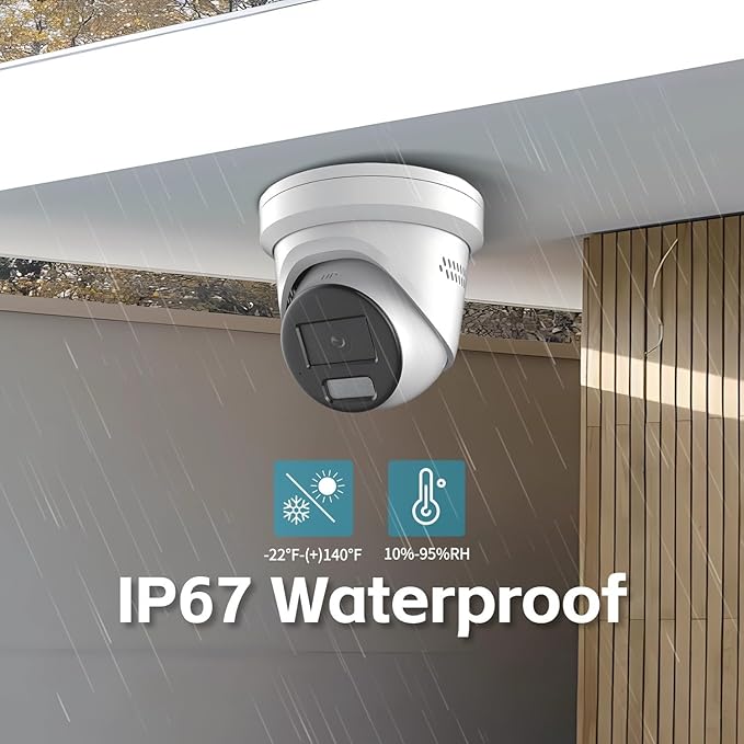 DS-2CD2347G2-LSU/SL 4MP Color-Vu IP PoE Turret Dome Camera, 2.8mm, 247 Full Color Night Version, Strobe Light and Audible Warning, 130dB WDR, H,265+, IP67, Two Way Audio, Outdoor, Work with Ⲏіkconnect