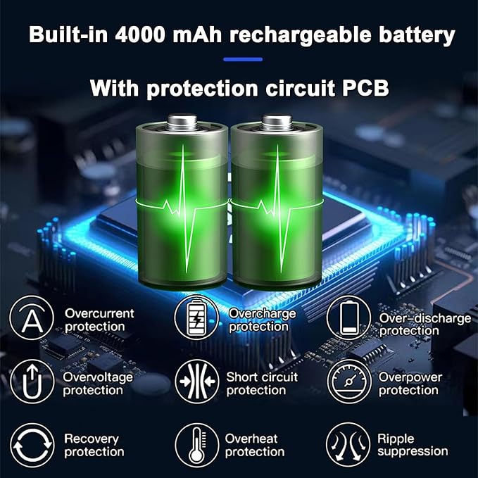 3W Solar Panel with Built-in 4000mAh Battery, Micro-USB Port, IP65, 13.2ft Charging Cable, Perfect Compatibility with Ring Video Doorbell (2nd Generation-2020 Release), no Need to Remove Stand