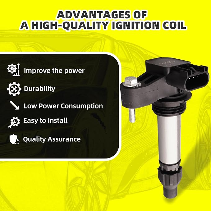 Set of 6 Ignition Coils Pack UF569 12590990 & 6 PCS Iridium Spark Plugs