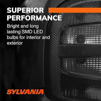 SYLVANIA - 7528 LED White Mini Bulb - Bright LED Bulb, Ideal for Daytime Running Lights (DRL) and Back-Up/Reverse Lights (Contains 2 Bulbs)