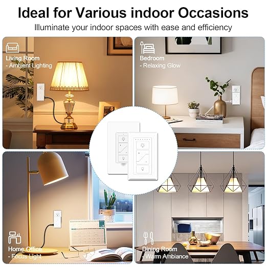 RGBZONE Smart Plug-in Dimmer Switch Compatible with Alexa for Dimmable Lamp