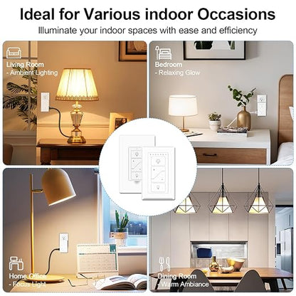 RGBZONE Smart Plug-in Dimmer Switch Compatible with Alexa for Dimmable Lamp