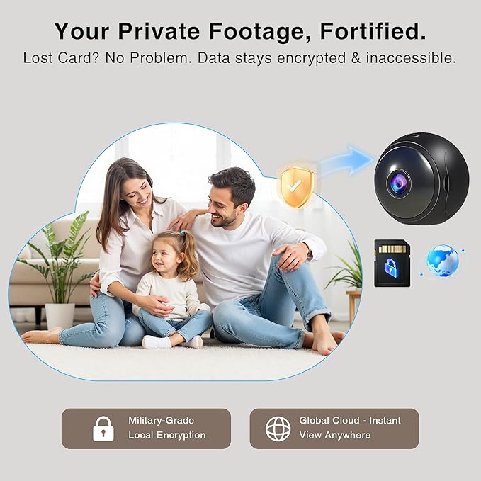 2026 Upgraded Indoor Camera Wireless-4K Mini Nanny Cam Spy Hidden Camera,Dual-Band WiFi(2.4G&5G),AI Motion Detection,Night Vision,Local Cloud Storage Security Camera for Baby,Pet Monitoring-Video Only