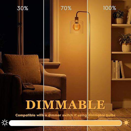 Globe Edison LED Light Bulb, Vintage Decorative Dimmable Bulb, Small Round Glass Cover, 3.5W Low Lumen Eye-Caring Soft Dim Lighting for Mood(Not Daylight White), E26 Medium Base, Amber RN G80