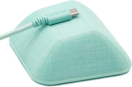 Smartish® Magnetic Cord Holder - Cable Wrangler Organizer with Magnet Clips for Charger Management on Desktop, Nightstand, or Side Table for All Cables, USB-C, Lightning Cables - Teal Me More | Holds 5 Cords, 2 Cable Clips, Weighted Base, Charger Keepe...