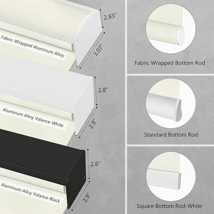 Aprilsmart Motorized Blinds with Remote,Compatible with Apple HomeKit Alexa Google Home- Voice and app Control,Motorized Roller Shades 100% Blackout Custom Size(Vinyl Beige-13)