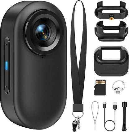 128GB Body Cameras with Audio and Video Recording: 1080P FHD Thumb Size Bodycam, Sports Action Body Camera, Wearable Pocket Camera Body Cam