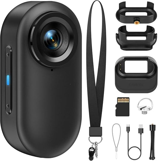 128GB Body Cameras with Audio and Video Recording: 1080P FHD Thumb Size Bodycam, Sports Action Body Camera, Wearable Pocket Camera Body Cam