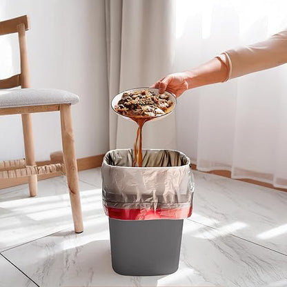 Trash Can - Small Waste basketbin - 1.8 Gallon- for Office,Home,Bathroom,Kitchen - Grey