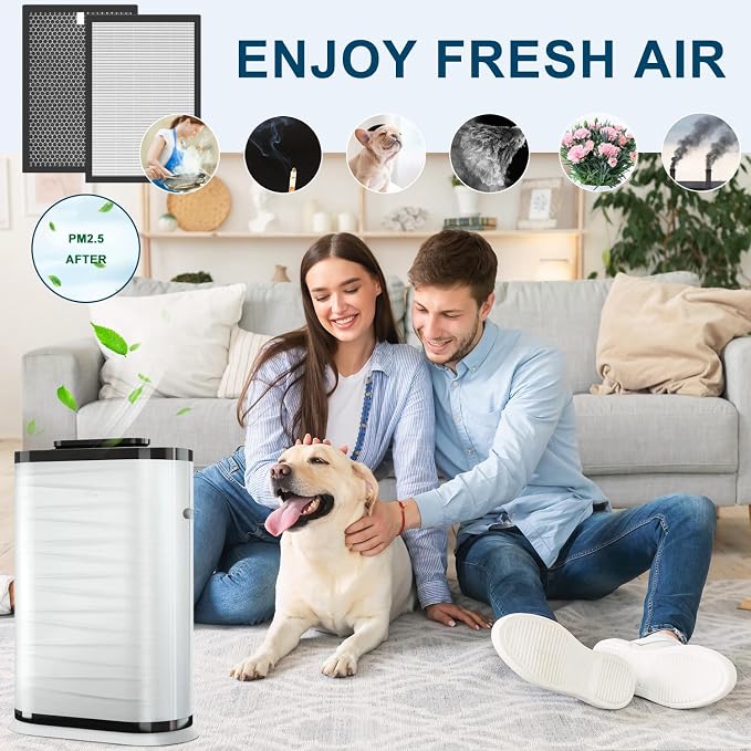 Filter Compatible with BreathePlus Pro Smart Air Purifier | Model: BP-PRO-600, True H13 High-efficiency Carbon HEPA Filter, Hepa x 1, Carbon Filter x 1