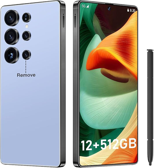I25 Ultra: 6.99" FHD+ Android 14 Smartphone | 12GB+512GB | 108MP+68MP Camera | 7000mAh Battery | Built-in Stylus Pen | Blazing Fast Performance (Titanium Blue)