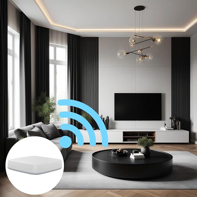 Wireless Zigbee 3.0 Hub for Smart Homes, Compatible with Alexa and Assistant, Control Up to 50 Devices