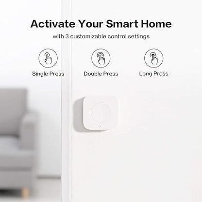Aqara Zigbee Wireless Mini Switch,Compatible with Apple HomeKit,Google Home,Alexa,Requires Aqara Hub,Versatile 3-Way Control Button for Smart Home Devices,Works with IFTTT