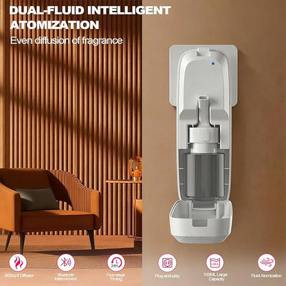 Smart Waterless Diffuser Plug in Wall for Essential Oils, App Control, 100ML, Covers Up to 800 sq ft for Home, Office, Spa & Studio - White