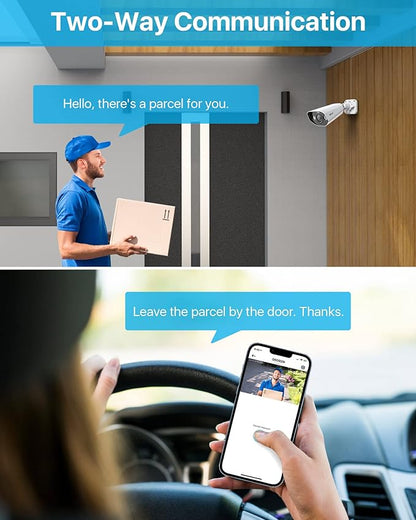 ZOSI ZG182 4K PoE Add-on Camera with 2-Way Talk,Weatherproof IP Camera for Outdoor Indoor Power Over Ethernet Surveillance System,Only Work PoE NVR