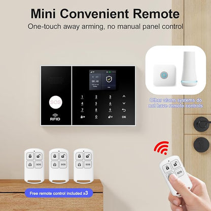 PGST Alarm System for Home Security,16Piece Kits WiFi+GSM/4G Alarm System | No Monthly Fee,Work with Alexa and Google,for Smart Life or Tuya,with Instant App Alerts for Apartment,Kids Safety,office