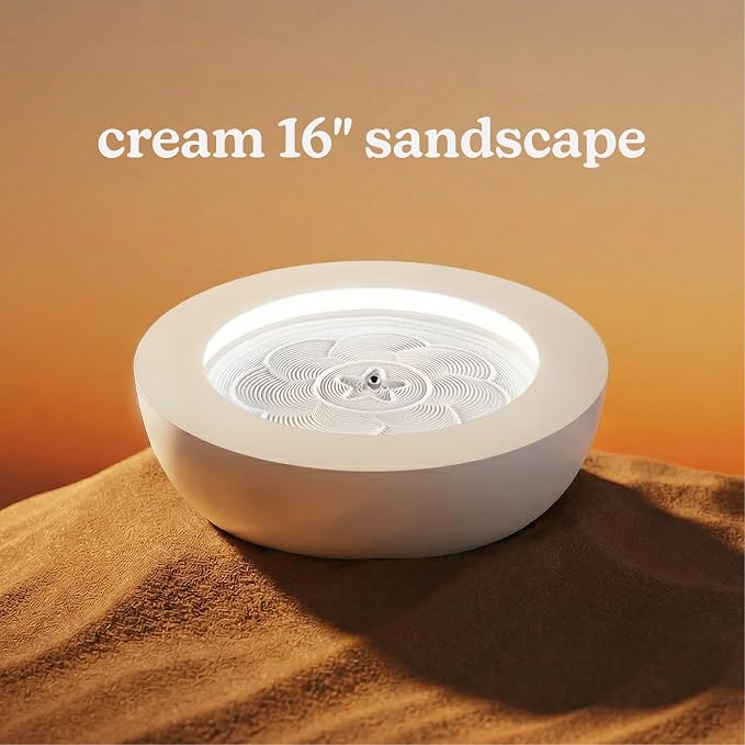 Homedics Drift Sandscape, Perpetual Motion Machine, 16 Inch (Medium), Cream