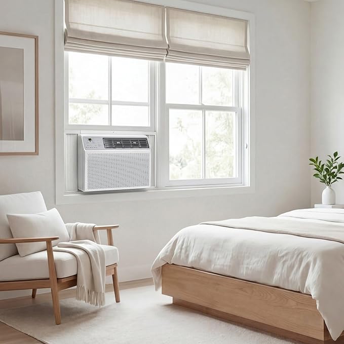 TCL 14000 BTU Smart Window Air Conditioner, Best Compact Energy Efficient AC Unit, Fan & Dehumidifier for Rooms Up To 700 Sq. Ft., Remote Control, Works with Alexa, Google Assistant & TCL Home App