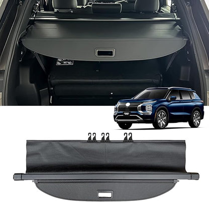 AUXKO Retractable Cargo Cover for Mitsubishi Outlander 2025-2022, Trunk Cover Luggage Security Shade Cover for 2025 2024 Outlander Shielding Anti-Peeping Privacy Screen Carbon Fiber(Not for Sport)