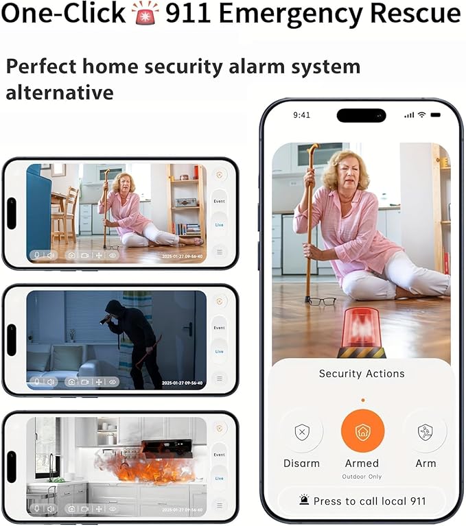 Gianteye 2K Indoor Security Camera (2-Pack), Dual-Band 2.4/5GHz WiFi Pet & Baby Monitor, AI Event Detection with Smart Search, Color Night Vision, 2-Way Audio, Human Detection, US App