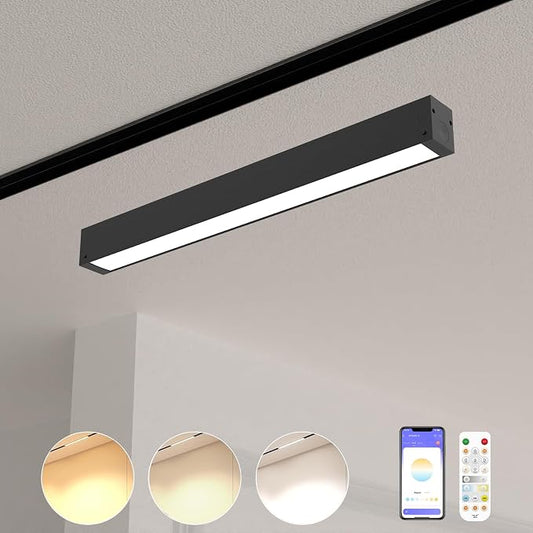 Magnetic Floodlight Track Head, 24V 15W LED Lamp | for Track Light, Dimmable Linear Floodlight, APP Remote Control, Adjustable CCT 3000K-6000K, ETL Certified Ceiling Lighting