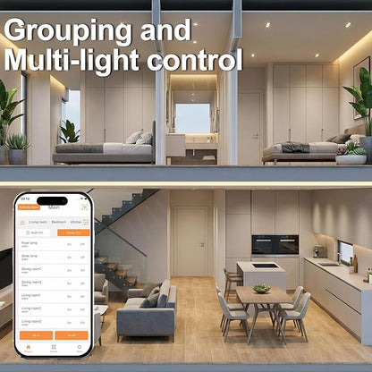 ILC BR30 LED Recessed Can Light Bulbs, Indoor Flood Light Bulbs, Bluetooth Mesh Color Changing via BRmesh APP, Tunable 2700K-6000K, E26 Base 10W 900LM (70W Equiv.), for 5"/6" Cans Only, 6 Pack