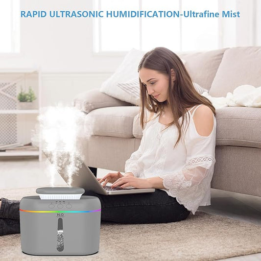 2L humidifiers for bedroom humidifier Home Ultra-Quiet 28 dB Quiet Supersized Cool Mist Air Humidifier for Baby Nursery，Dual Nozzie，Easy to Clean & Fill, 7 Color NightLight