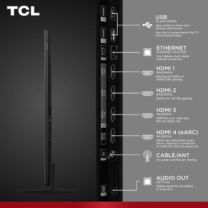 TCL 85 Inch Class QM7K Series | Mini LED QLED 4K HDR | 85QM7K, 2025 Model | 120HZ-144HZ Anti Reflective Screen Smart Google TV Dolby Atmos Onkyo Audio | Voice Remote Alexa Gaming Streaming Television