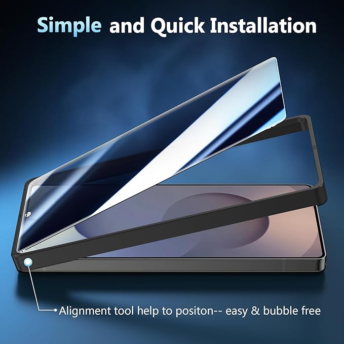 2 Pack for Samsung Galaxy S25 Ultra Privacy Screen Protector Tempered Glass, 25° Anti Spy S25 Ultra Screen Protector, Full Coverage, Case Friendly, Easy Installation